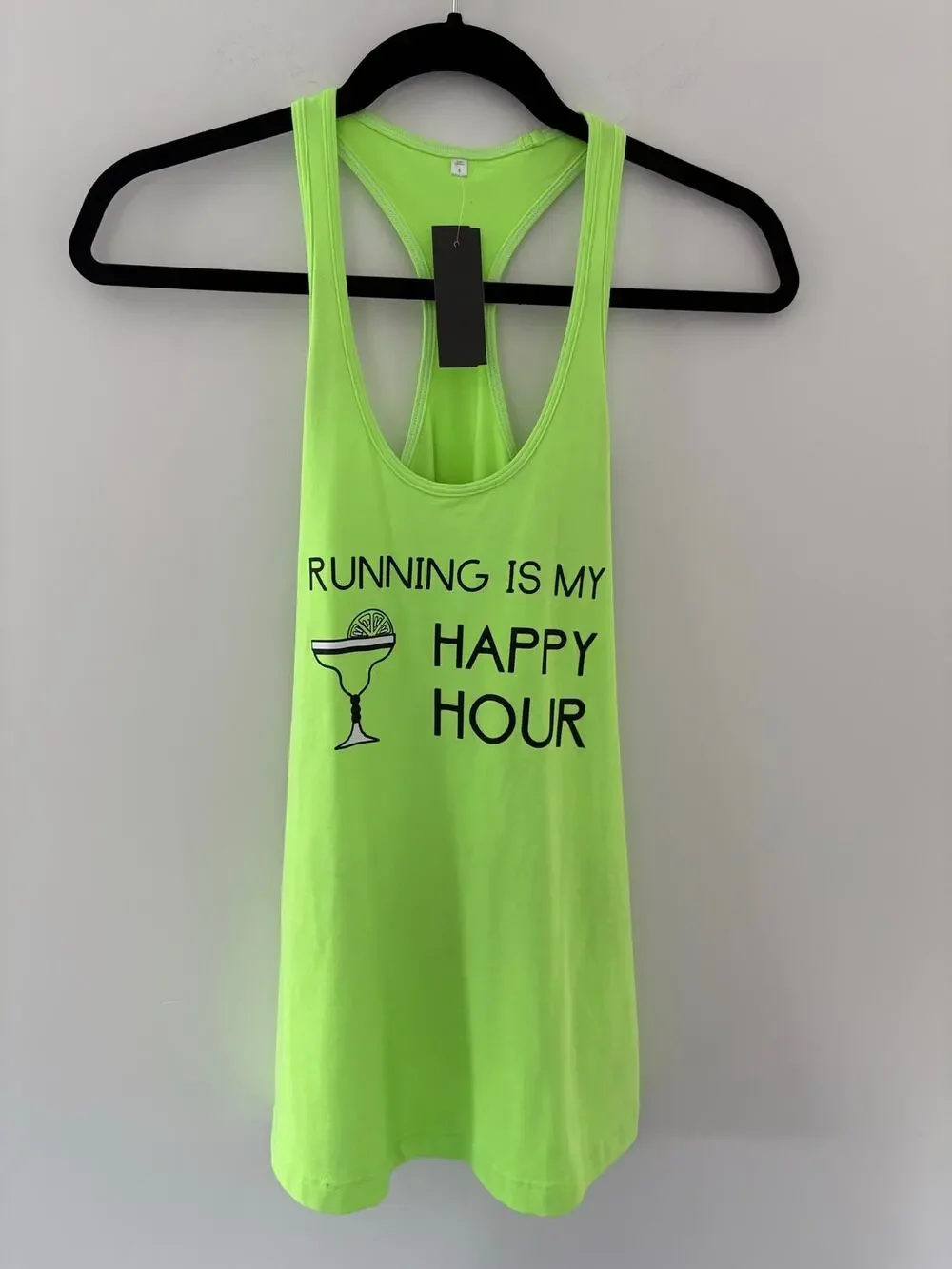 Lululemon Running Is My Happy Hour Racerback Tank Size 6